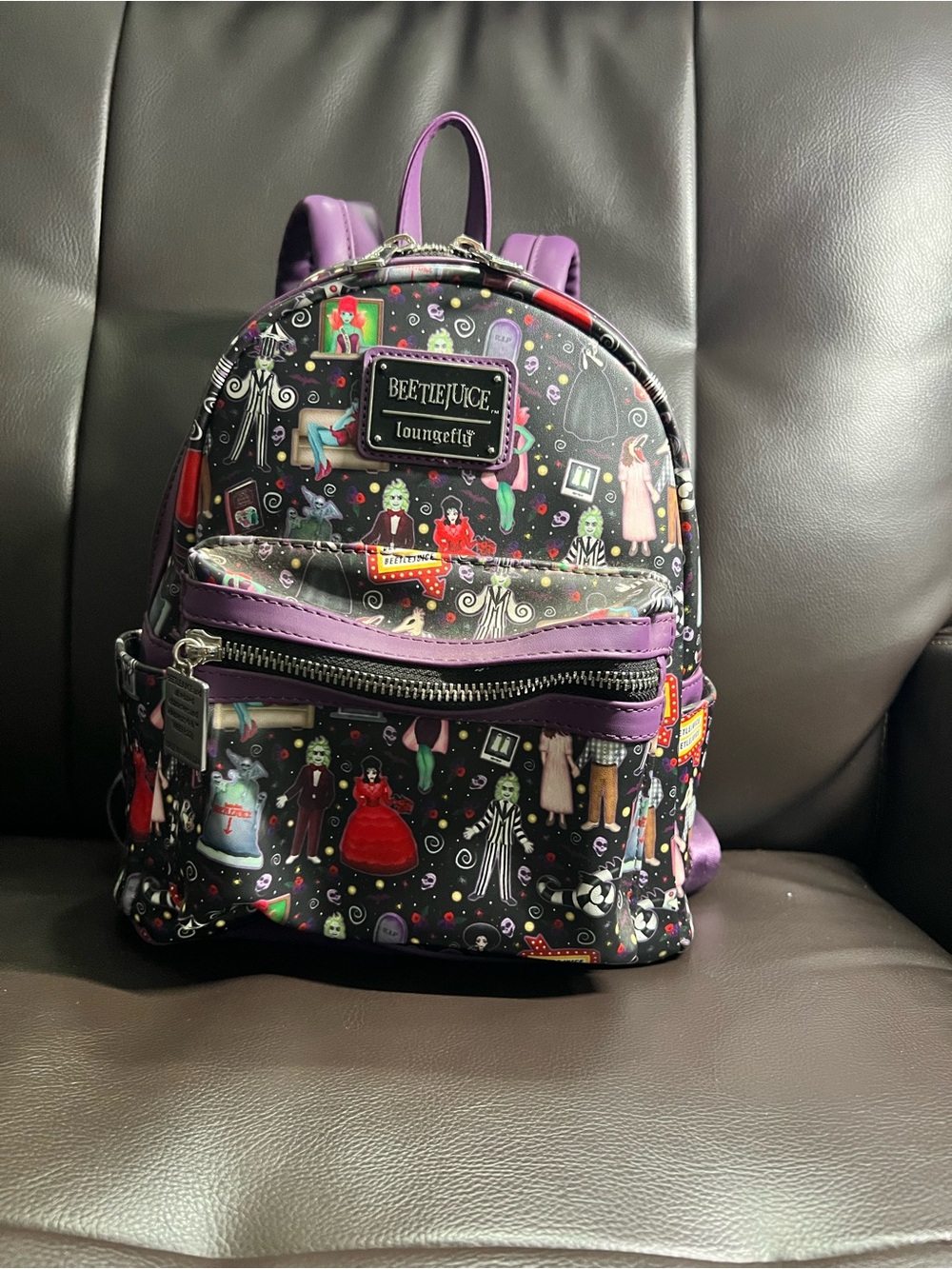 Loungefly Beetlejuice Icons Themed Mini Backpack